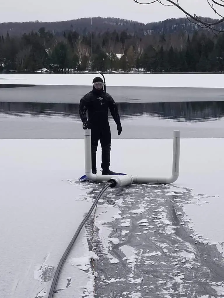 Lac supérieur pompe sous la glace Groupe H2O
